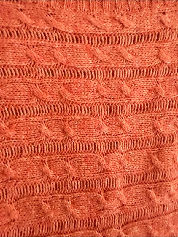 American Eagle Outfitters Coral Cable Scoop-Neck Sweater - Image 4