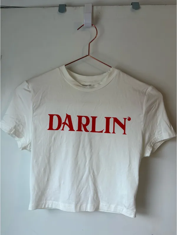 Musera Darlin' Bodycon Cropped Tee White Size M - Image 2