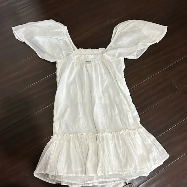 Billabong Ivory Ruffle Coastal Cowgirl Mini Dress Small - Image 7