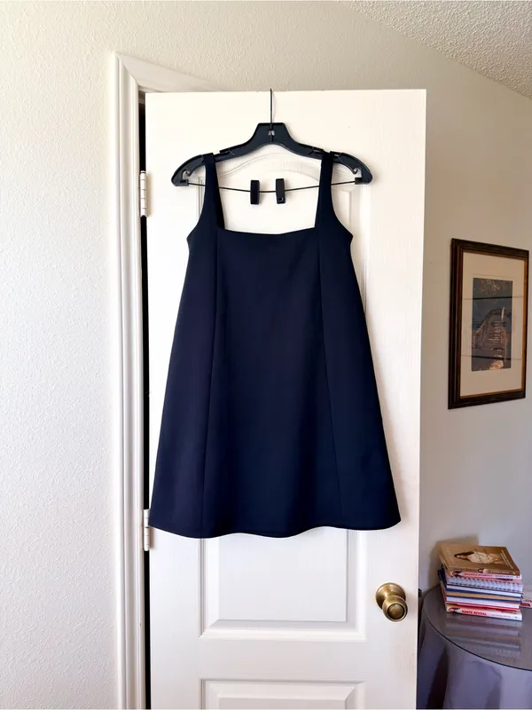 The Park Andy Mini Dress Square Neck Noir Dark Navy Small - Image 2