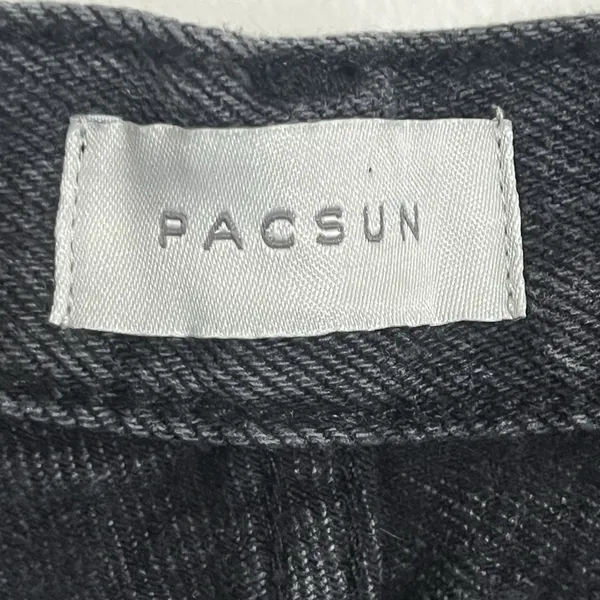 PacSun Womens Dad Jean Black High Rise Straight‎ Leg Button Fly Denim Size 28 - Image 8