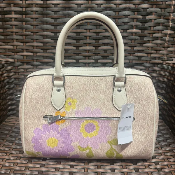 coach Rowan Satchel Bag In Signature Canvas With Floral Print cbg72 - Image 2