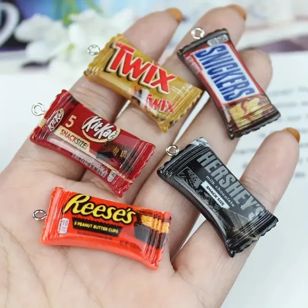 2 pc Resin Candy Snack Charms for DIY Jewelry Projects - Image 6