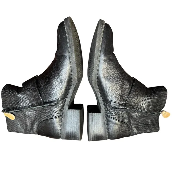 Gentle Souls Booties Womens Size 8 Black Leather Binta Slit Moto‎ Bootie Zip - Image 7