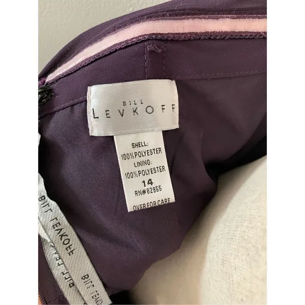 Bill Levkoff Purple strapless dress size 14 - Image 4