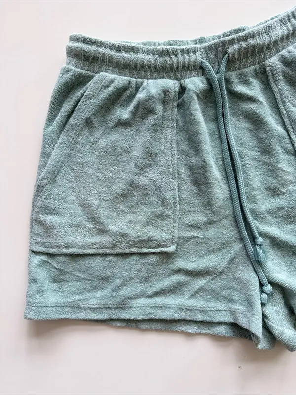 Zara Terry Cloth Hi-Rise Shorts Size Large - Image 2