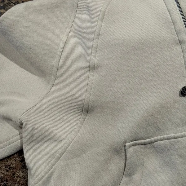 Lululemon Scuba Hoodie Oversized Half Zip Athleisure Minimalist Y2K Bone XS/S - Image 6