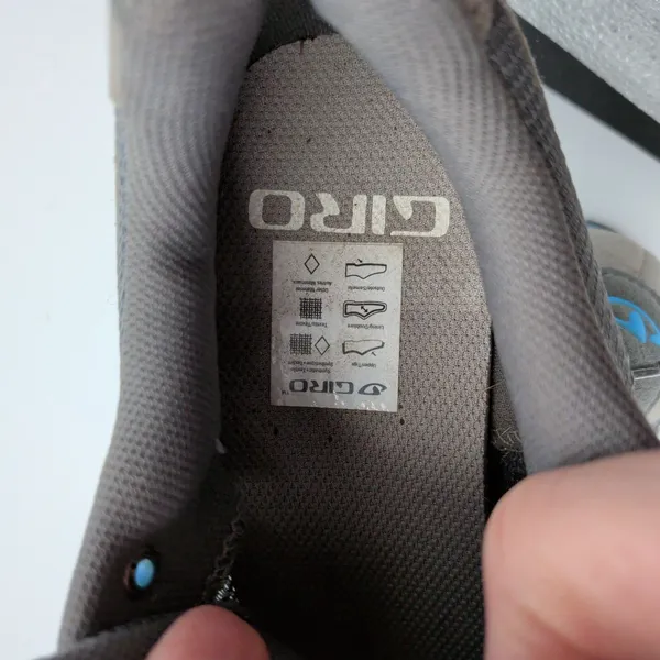 Giro Petra VR Womens‎ Mountain Bike Shoes Grey Blue Vibram Sole Size 6 EU 37 - Image 9