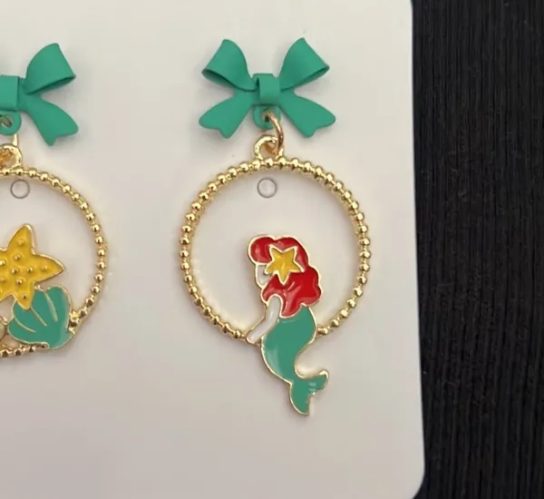 Disney “The Little Mermaid” Ariel Drop Earrings - Image 3
