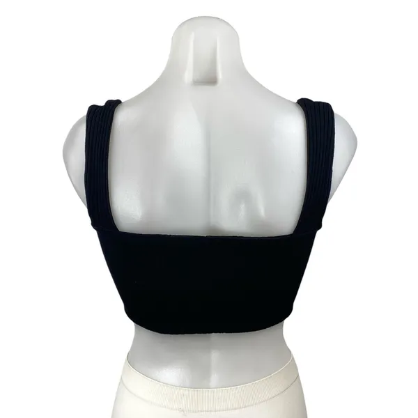 Farm Rio Women's Ribbed Knit Square Neck Sleeveless Brami Cami Crop Top Size S - Image 4