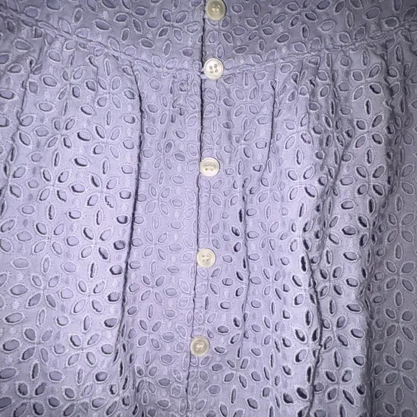 J.Crew Lavender Eyelet Button Front Midi Dress Womens 2 Event Sleeveless NWT - Image 9
