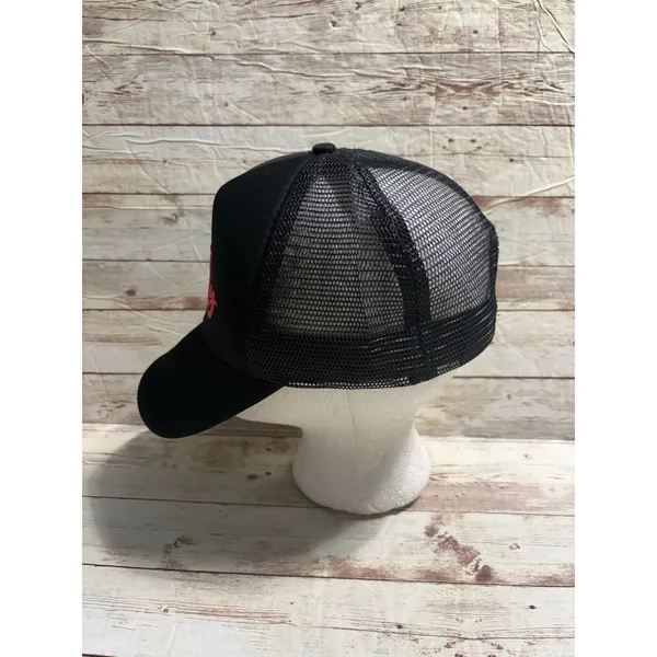 Source Unknown Stilly Trucker Hat One Size Snap Back Black Orange Oklahoma State OSU Pokes - Image 4