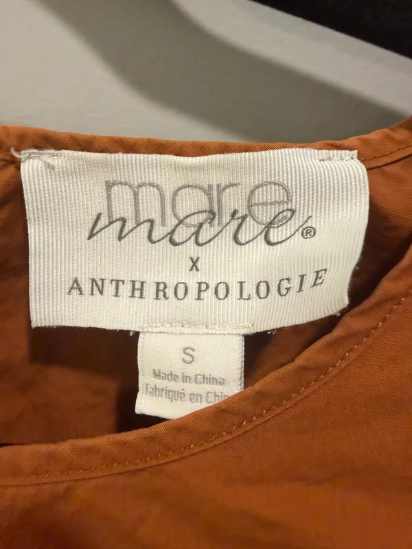 Mare Mare X Anthropologie Aimee Ruffle Cap Sleeve Blouse Terracotta - Image 7