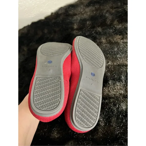 Rothy’s The Flat Round Toe | Red | Size 7 flats shoes ballet - Image 5
