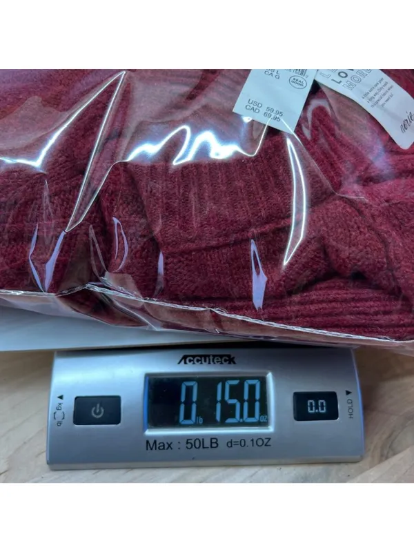 Aerie Burgundy Cable Knit Sweater Size Large NWT Classic Style Oversized Fit - Image 12