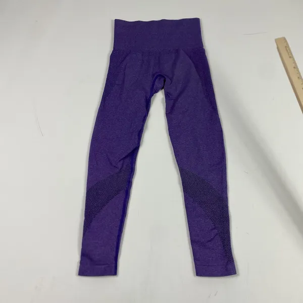 Fabletics Leggings Womens Small Purple Seamless High Waist Mesh Yoga Activewear - Image 6