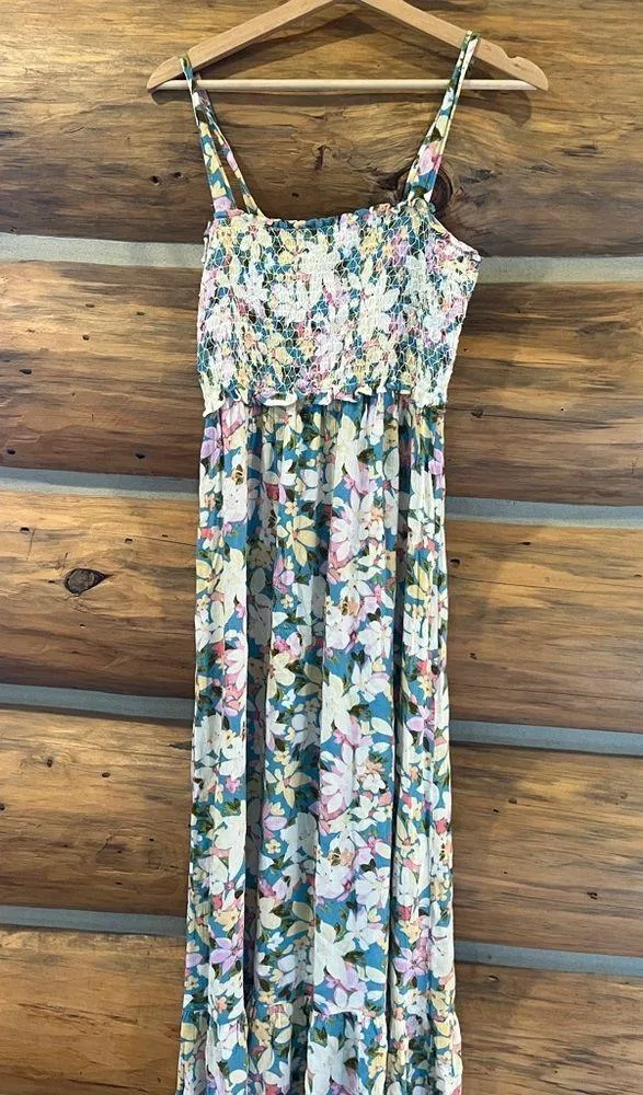 Lily Rose Smocked Floral Bodice Maxi Dress - Image 2