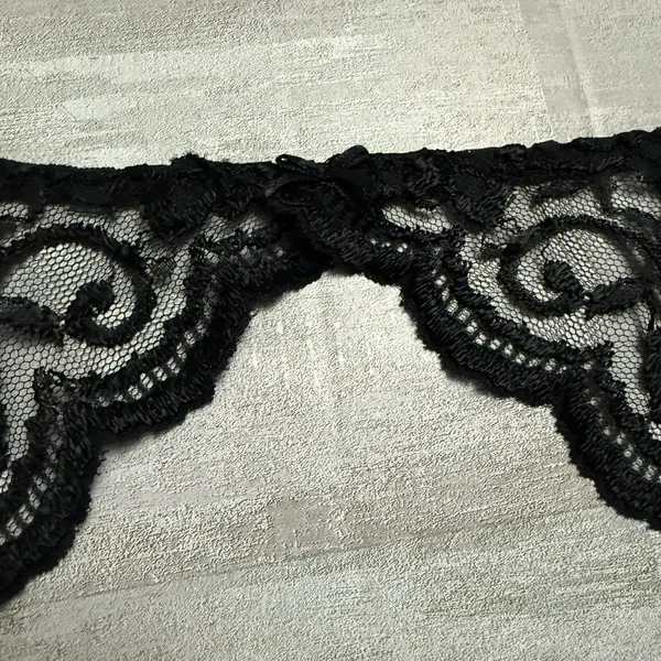 Vintage Victoria's Secret Gold Label Black Lace Garter Belt 90s‎ 80s Canada Made - Image 3