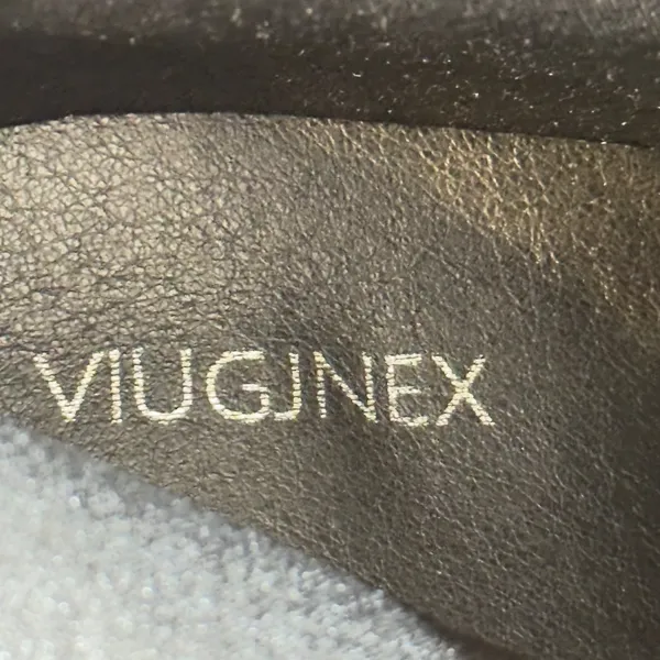 1411 | Modatope‎ VIUGJNEX Cognac Faux Suede Block Heel Pointed Toe Boots 9W - Image 8