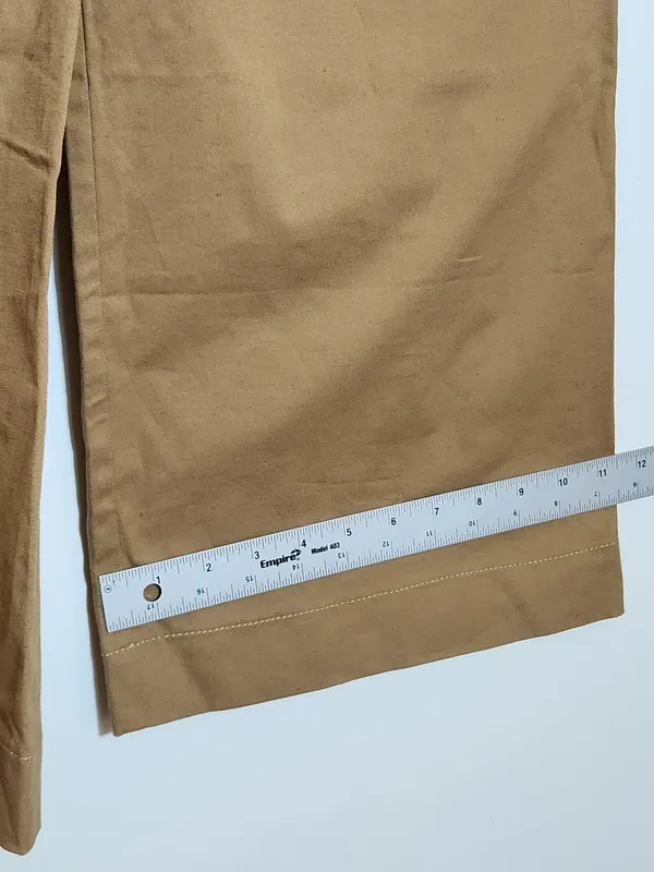 Abercrombie & Fitch Khaki Wide Leg Pleated Pants Size 24 Short - Image 7
