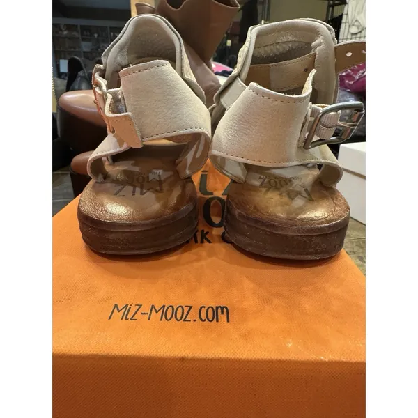 Miz Mooz Women Leather Ankle Strap Sandals -Fifi Size 41 US 9.5 Wide Linen‎ - Image 6