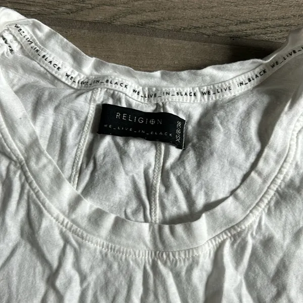 Religion stitched cutouts tshirt - Image 4