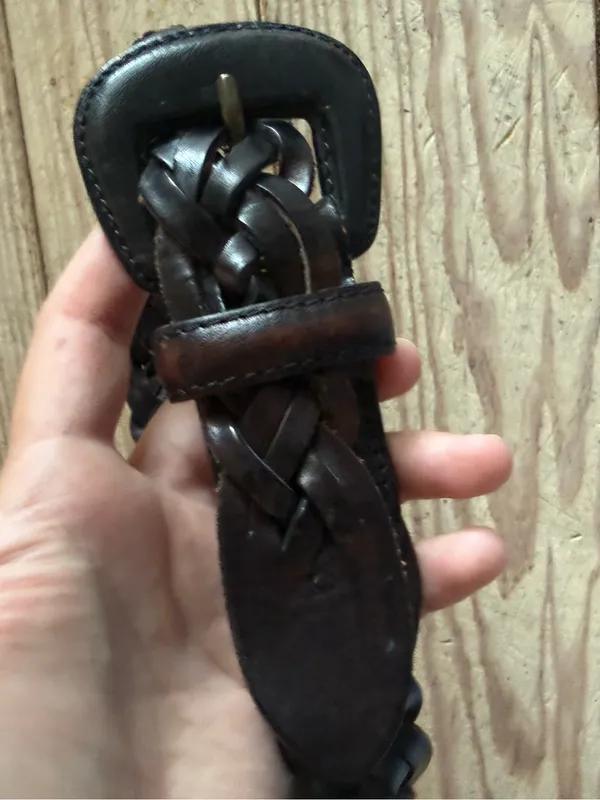 Saks 5th Avenue Made in Italy Braided Leather Belt size xs - Image 2