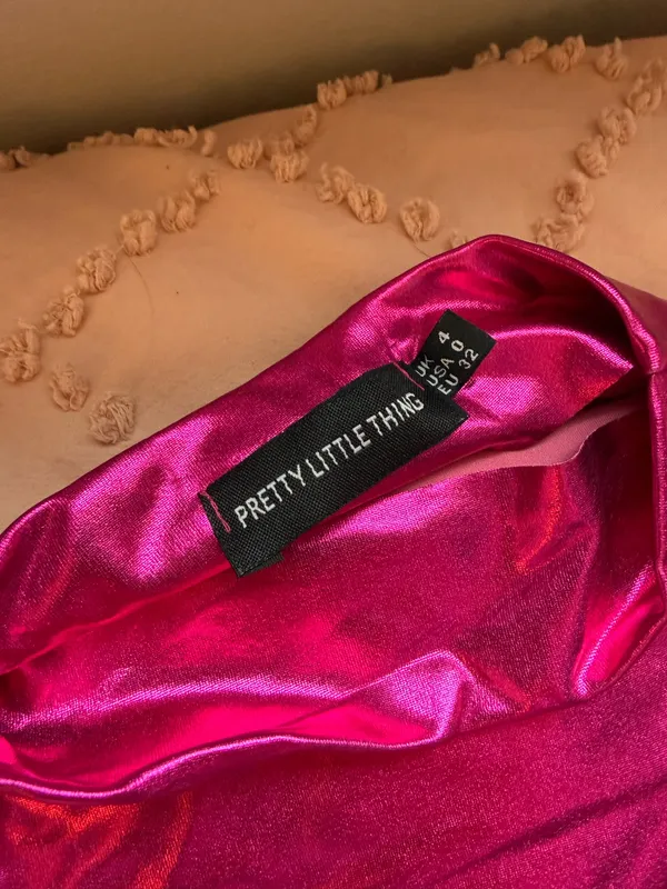 Pretty Little Thing Set Two-Piece Metallic Pink - Image 2