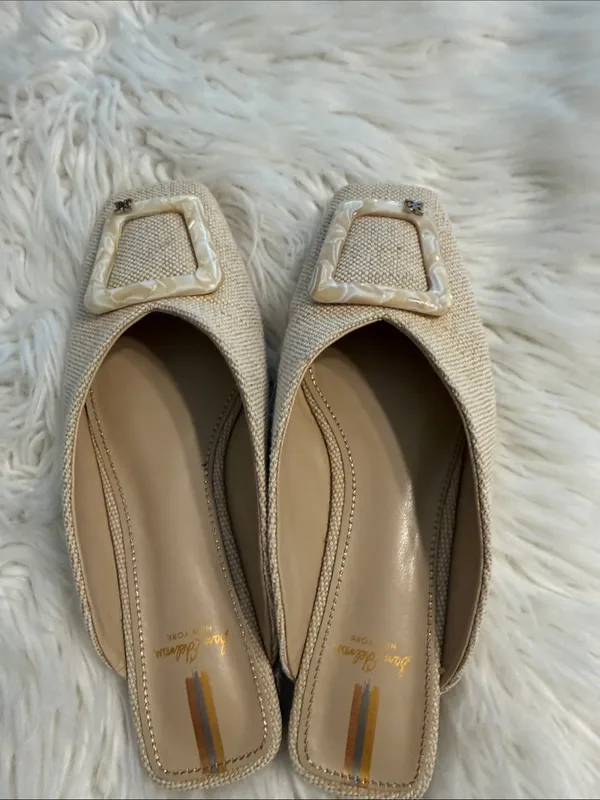 Sam Edelman Beige Slip-On Mule with Decorative Buckle size 6.5 excellent conditi - Image 7
