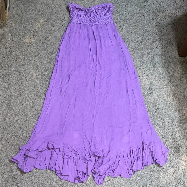 Free People FP One Adella Corset Maxi‎ Dress Beauty Berry Small - Image 3