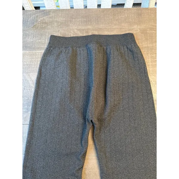 Aeropostale Women's Dark Gray Textured Knit Leggings Size Large - Image 6