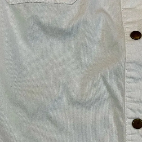 Seven For All Mankind Snap Button Up White Blouse Small - Image 11