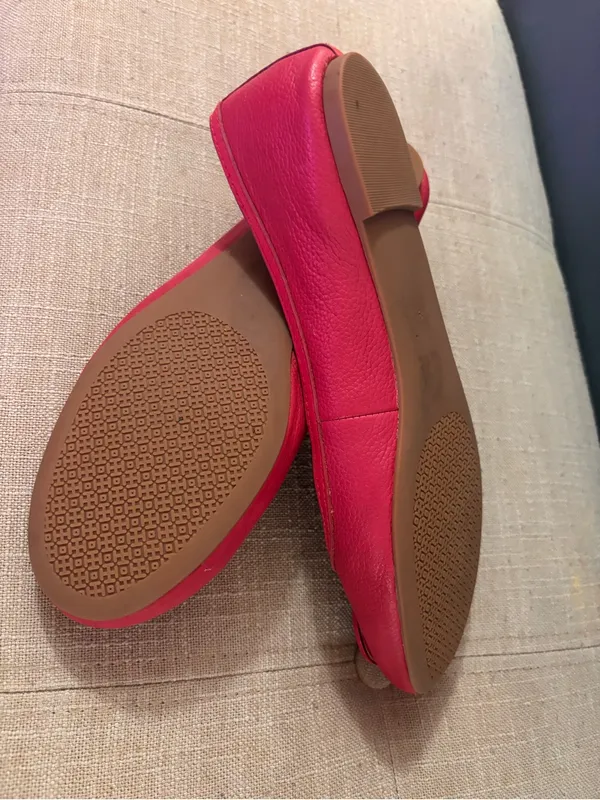 Tory Burch Reva Ballet flats hot pink leather size 9 - Image 4