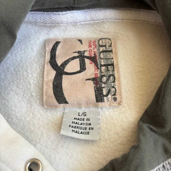 Guess Vintage White Sweatshirt Hoodie - Image 3