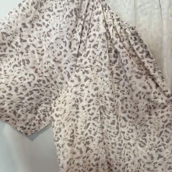 Rails Womens Clarissa Beige animal print Tiered Babydoll Sundress Small 1670 - Image 5