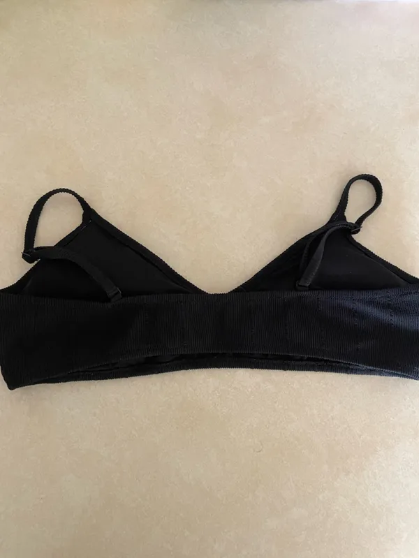 Aerie Women's Crinkle Ribbed V-Neck Scoop Adjustable Strap Bikini Top Size XXL - Image 5