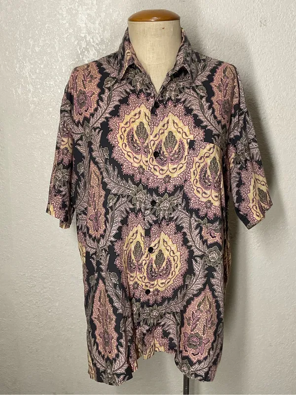 Isabel Marant Iggy Print Button Up Shirt Retro Print Womens Size S - Image 3