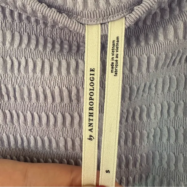 Anthropologie Balloon Sleeve Smocked Top Blouse Women’s Small S Purple - Image 6