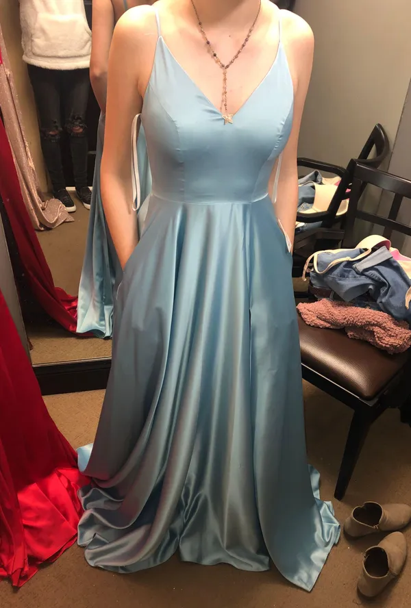 Light Blue Prom Dress Size 2 - Image 2