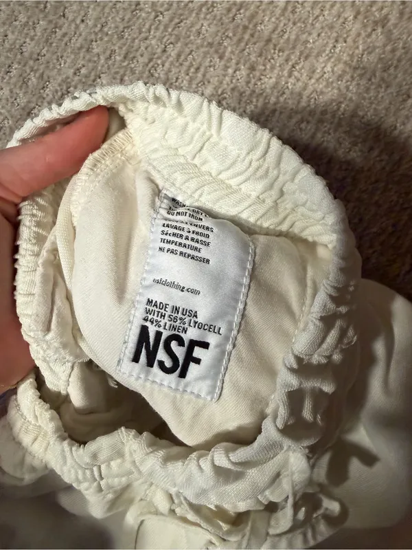 NSF woman’s linen pants size small White - Image 4