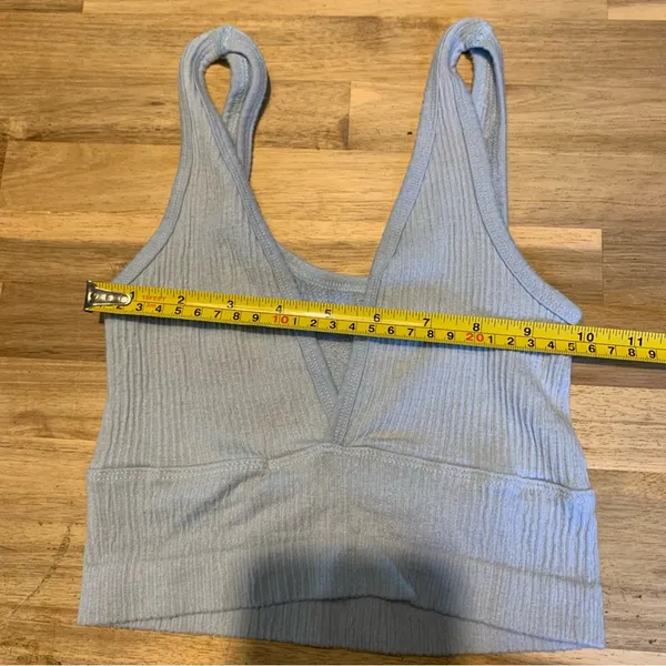 Urban Outfitters Out From Under Light Blue V-Neck Crop Top Bralette XS - Image 4