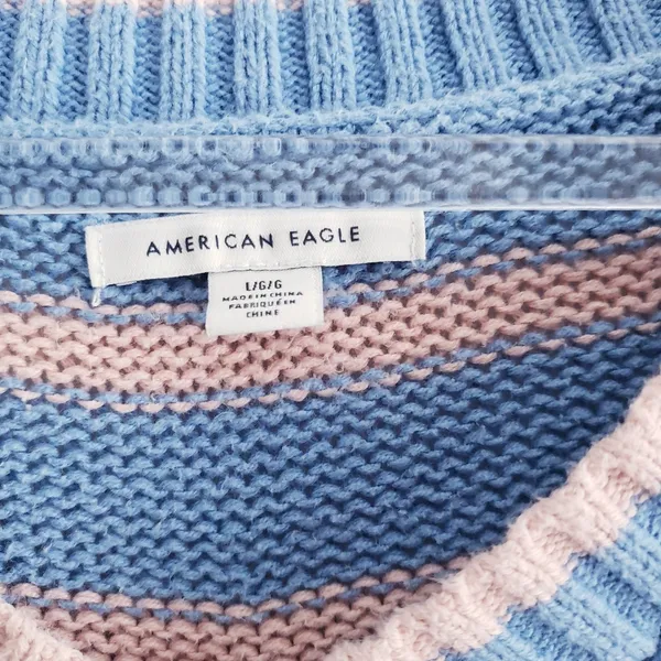 American Eagle Striped Chunky Knit Stripe Sweater - Image 8