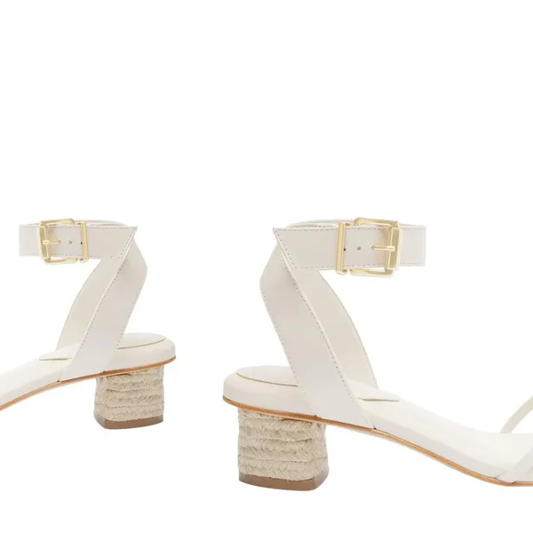 Schutz Womens Alexandra Mid Block Sandals Pearl Off White 8.5B - Image 12