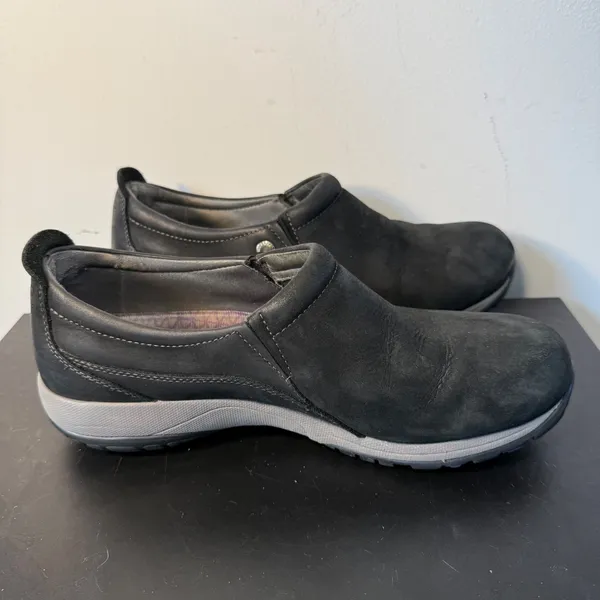 Dansko Patti Slip-On Shoes Black Nubuck Leather Vibram Womens Size 40 / 9.5‎ - Image 6