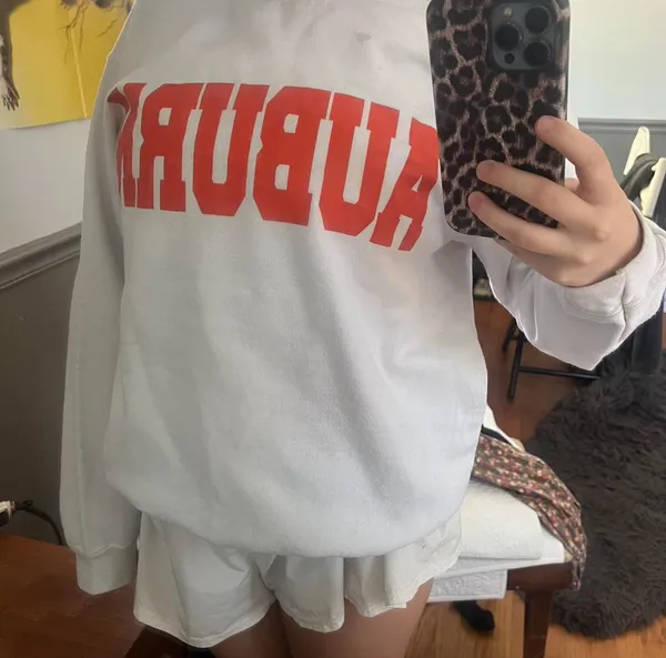 White Auburn Sweatshirt Crewneck - Image 2