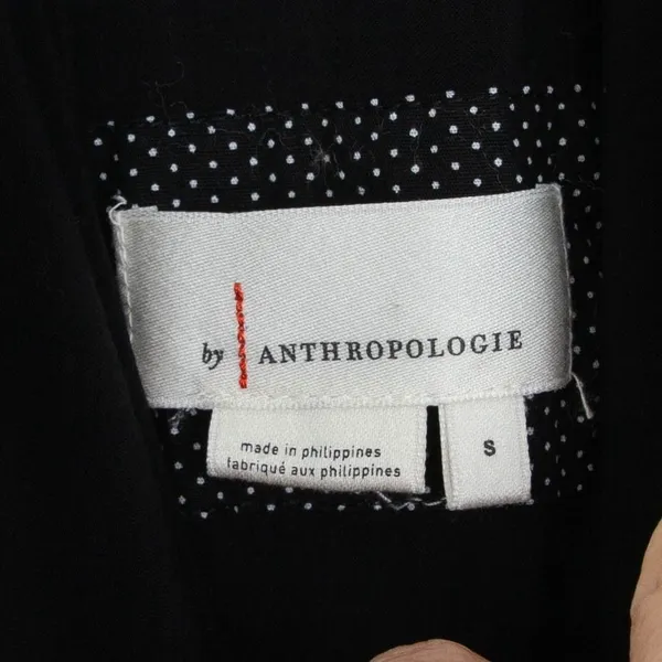 Anthropologie‎ Womens Black Bionda Plisse Jumpsuit Size S Smocked Waist Event - Image 8