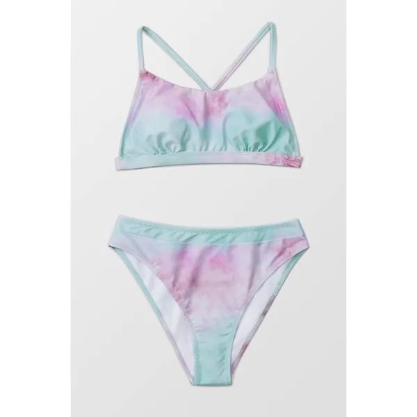 New Womens CUPSHE High Waisted Swimsuit Tie Dye Tummy Control Bikini Swimsuit M - Image 3