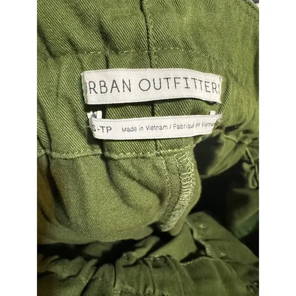 Urban Outfitters XS Olive Green Paperbag Waist Cotton Pants - Image 7