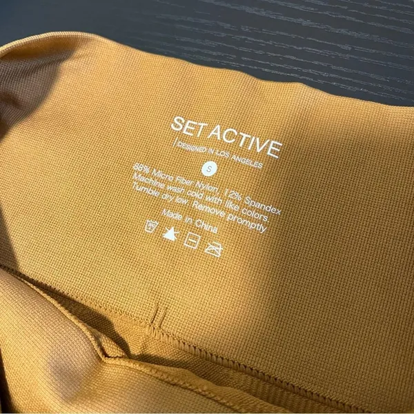 SetActive SculptFlex Cropped Leggings Gold‎ Mustard Small - Image 7