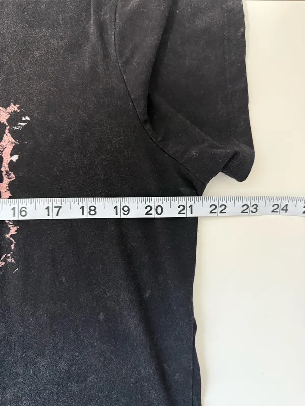 Maurices AC/DC Black Animal Print Graphic Tee Rhinestone Oversized - Image 8
